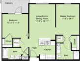 Two Bedroom Apartments